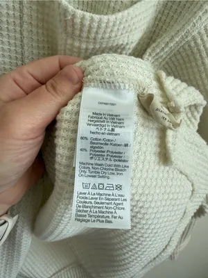 Madewell Waffle Knit Shirt Jacket Antique Cream Shacket Women's Medium NI105 thumbnail 11