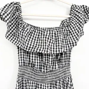 Chelsea & Theodore Womens Gingham Smocked Cottagecore Picnic Milkmaid Dress XL thumbnail 4
