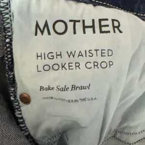 1303 | Mother High Waisted Looker Crop Bake Sale Brawl Jeans Blue Womens 27 thumbnail 6
