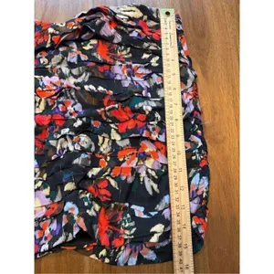 NWT Zara Floral All Over Print Ruched Mini Skirt Size Small thumbnail 6
