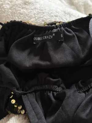 Black and gold sequin tank top thumbnail 4