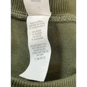 Offline by Aerie S Army Green Seamless Ribbed Long Sleeve Cropped Top thumbnail 5