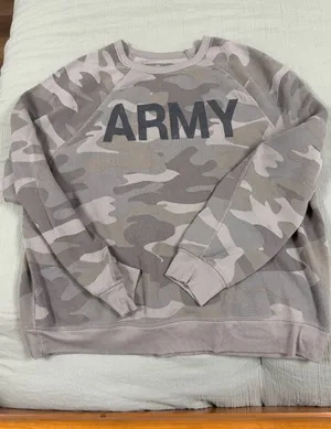 Army Sweatshirt Gray Size L thumbnail 1