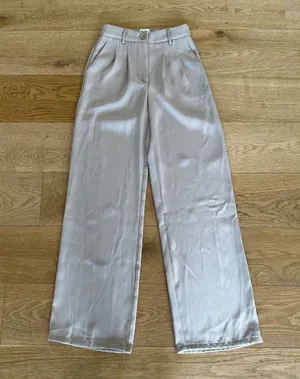 Princess Polly - High Waist Wide Leg Pants in Beige thumbnail 1