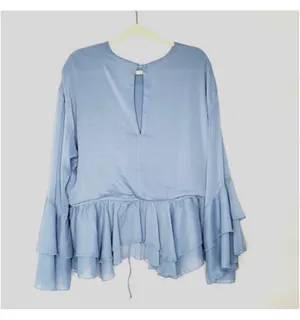 Anthropologie Long Sleeve Ruffle Tunic Size L Feminine Flowy Blouse Fairy thumbnail 6