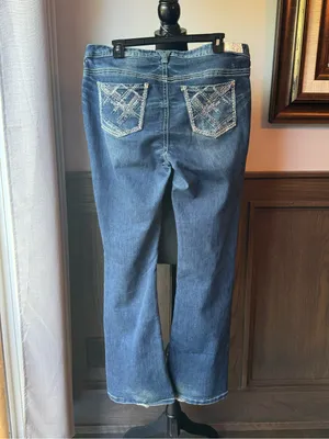 Amethyst embellished bootcut jeans 14 thumbnail 2