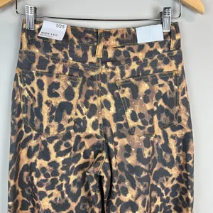 Flying Angel Wide Leg High Waist Pants Womens 1 / 25 Brown Leopard Print New NWT thumbnail 5