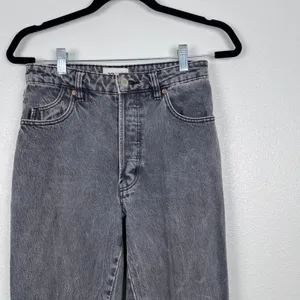 Rollas Womens Classic Straight High Rise Jeans Grey Size 26 thumbnail 2