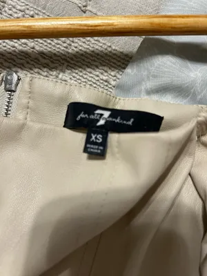 7 For All Mankind Tan Leather Dress thumbnail 3