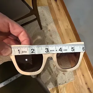 Quay By the Way Oversized Cat Eye Sunglasses Cream Beige Gold Hardware with Case thumbnail 8