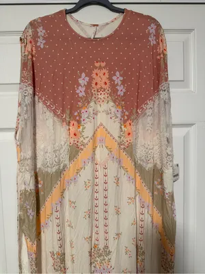 Free People Vienne Tee Lace Floral‎ Tunic Top Fairy Whimsical Floral Boho Hippie thumbnail 7