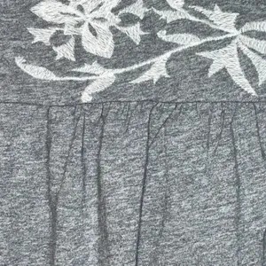 Croft & Barrow | 100% Cotton Grey Embroidered Sleeveless Top | Large thumbnail 4