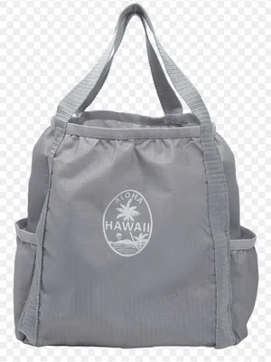 Aloha Hawaii Foldable 2‎ Tote Bag - Gray & Coral thumbnail 3