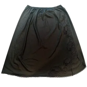 Vanity Fair Vintage‎ 70s Half Slip Women's Medium Black Lace Goth Grunge Retro thumbnail 2