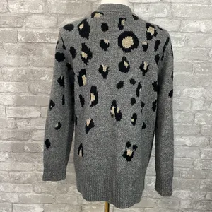 Maurices Gray Leopard print open front cardigan thumbnail 4