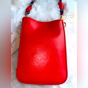Red Cross Body Purse Bag ~ NWTS ~ With Red white Blue 4th July Straps handles thumbnail 12
