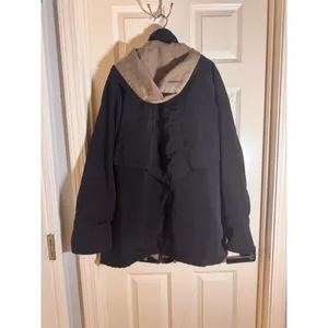 Fleet Street Ltd Womens Black Tan Plaid Lined Hooded Anorak Jacket Size M thumbnail 7
