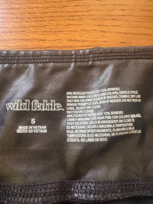 Metallic Black/Faux Leather Wild Fable Leggings thumbnail 2