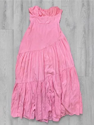 Hello Molly Summer In Love Pink Strapless Maxi Dress US 6 Medium Cottagecore thumbnail 3