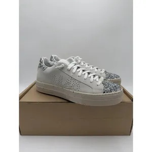 P448 S24Thea Womens Sneakers US Size 11 / EU Size 42 White/Silver Glitter New thumbnail 3