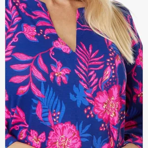 Lilly Pulitzer Cath 3/4 Sleeve Dress M NWT Never Ending Summer 100% cotton thumbnail 2