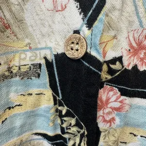 Bahama Beach Woman Y2K Pattern Gyaru button‎ up Black Size 3X thumbnail 2