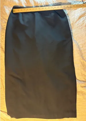 Worthington Black Maxi Pencil Skirt Size 16 Lined Back Vent Professional Classic thumbnail 1