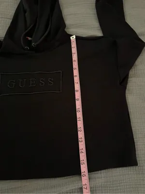 GUESS women Black Hooded Sweatshirt - Embroidered Logo thumbnail 6