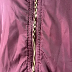 Old Navy Womens Burgundy Lightweight Zip Up Bomber Jacket‎ Large Maroon Gold Zip thumbnail 5