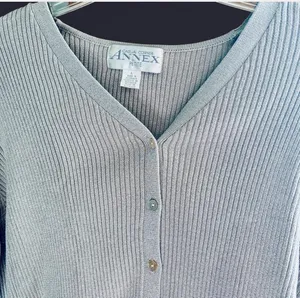 NWT casual corner annex shimmering light gray cardigan thumbnail 9