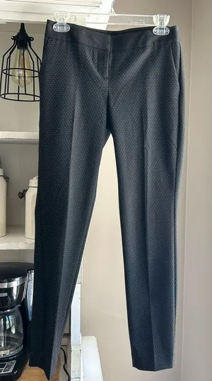 Express columnist black polka dot dress pants thumbnail 1