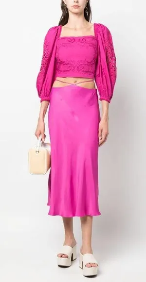 Farm Rio Satin Skirt thumbnail 1
