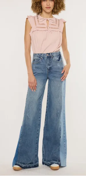 NWT KanCan Clover High Rise Wide Leg Jeans Sz 11/29 thumbnail 1
