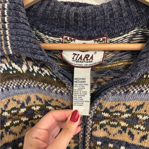 Vintage tiara international fall zip up sweater thumbnail 2