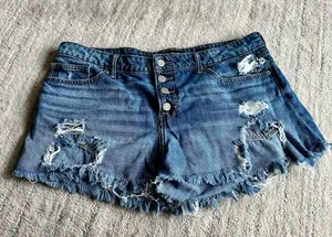 Lucky Brand Cut Off Denim Plus Size Shorts Size 14/32 thumbnail 1