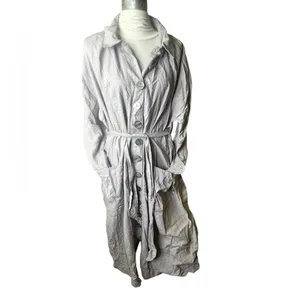 NEW Free People Meet Me In Montauk Duster Jacket Lavender Trench Dress Belted thumbnail 4