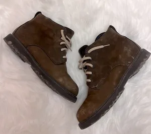 Rockport brown suede ankle Hiking Boots Sz 7.5 Fisherman Core D20‎ thumbnail 1