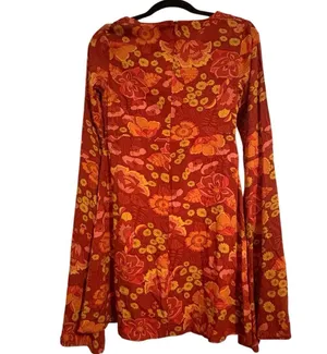 NWT Cider Retro Blossom Floral Mini Dress Small thumbnail 5