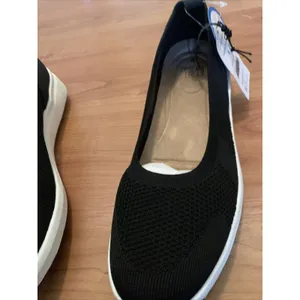 Time And Tru Women's Comfort Black Ballet Flats Shoes Black White Size 8 thumbnail 6