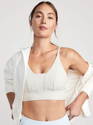 Old Navy Active Light Support PowerSoft Ribbed Sports Bra thumbnail 1