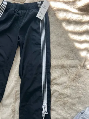 Windbreaker track sweatpants with bows Black thumbnail 3