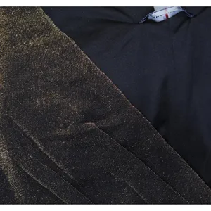 NWT Tommy Hilfiger Ruched Velvet Puff Sleeve Fit Flare Dress Bronze / Black 4 thumbnail 9