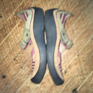 Privo leather purple and tan 5.5 Mary Jane comfortable shoes thumbnail 4