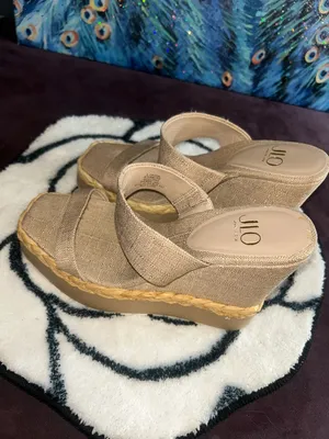 Jennifer Lopez Neutral Beige Wedge Sandals - Unbranded thumbnail 6