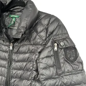 Lauren Ralph Lauren Womens Black Quilted Puffer Jacket Down Fill Size M No Hood‎ thumbnail 2