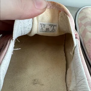 Vans Pink and Off White Checkered Slip-On Flats Size 7.5 thumbnail 10