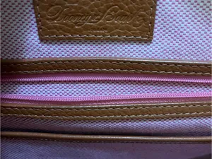 Dooney & Bourke Tan Pebble Leather Tote with Front Flap Pocket thumbnail 6
