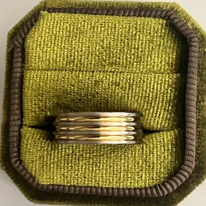 10k Yellow and White Gold Plated B.zero1 4-Band Ring 8mm Band Size 9-Unisex thumbnail 2