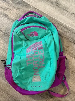 The North Face Tallac Backpack Teal And Purple Camping Hiking School thumbnail 1