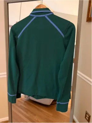 Women's Crown & Ivy Green & Blue 1/4 Zip Sweatshirt Size XS thumbnail 3